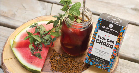 Iced Chaga Tea with Watermelon and Mint Recipe
