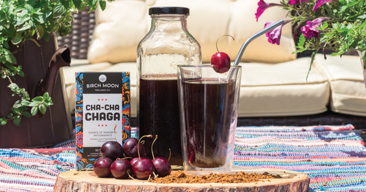 Iced Chaga Tea with Cherry
