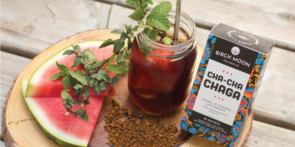 Iced Chaga Tea with Watermelon and Mint Recipe